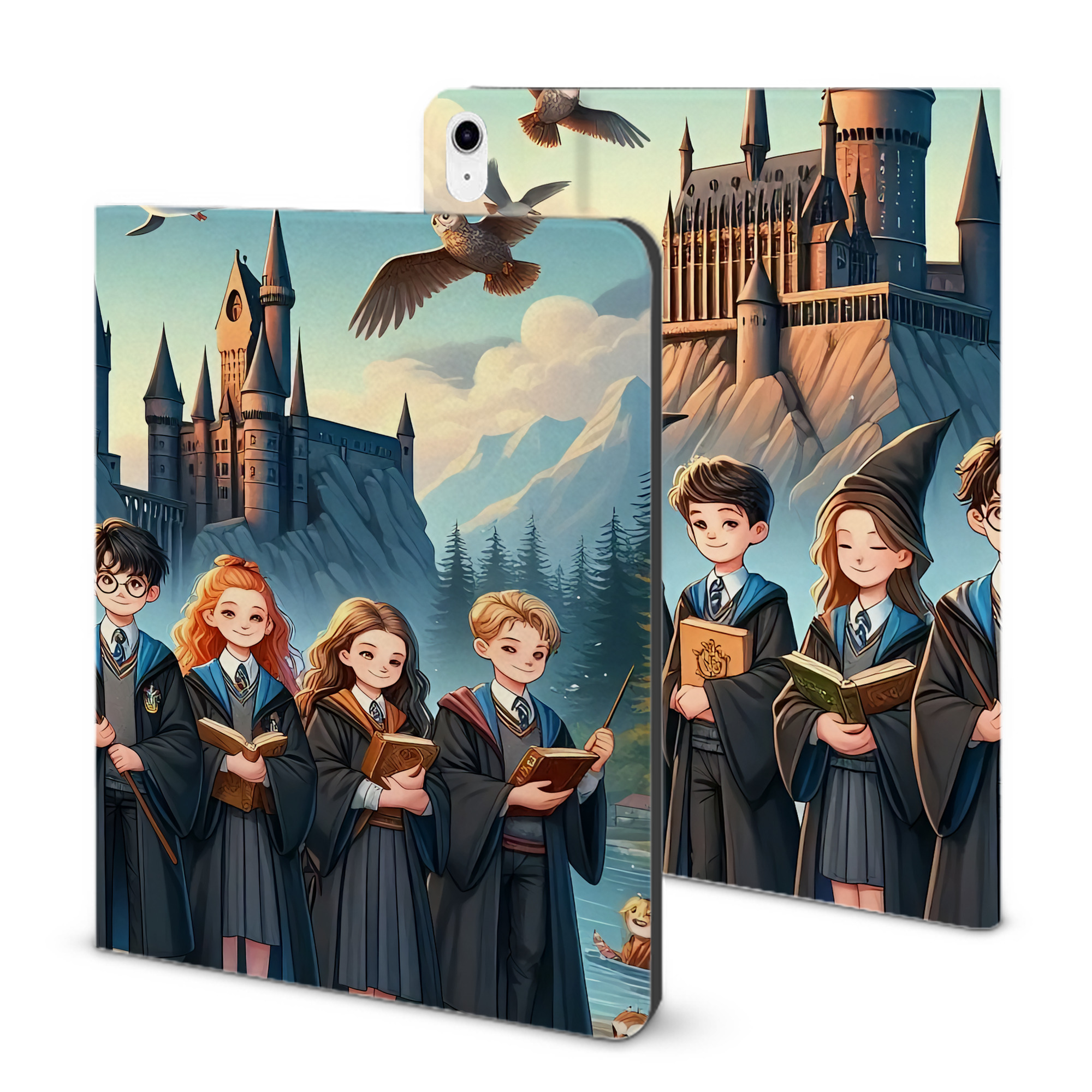 （画像用） Harry Potter ハリー・ポッターシリーズ IPad ケース ブック型 PUレザー TPU 耐衝撃 軽量 薄型 ペン収納なし 全面保護 IPad 各モデル対応